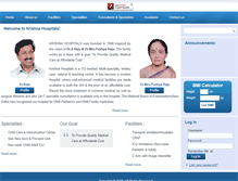 Tablet Screenshot of krishnahospitals.org